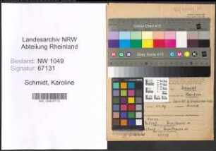 Entnazifizierung Karoline Schmidt , geb. 18.03.1882 ()