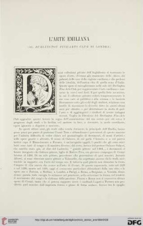 7: L' arte Emiliana : (al Burlington Fine-Arts Club di Londra)
