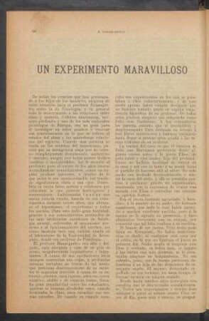 Un experimento maravilloso