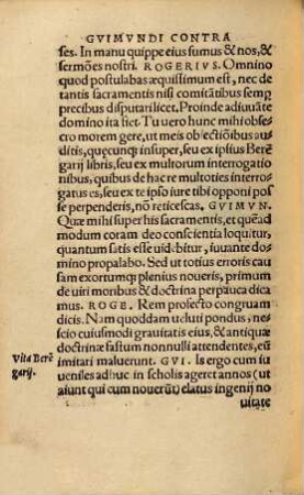 Guimundi Archiepiscopi Aversani de veritate Corporis & Sanguinis Christi in Eucharistia : tres insignis eruditionis libri, vetusti, sed iam primum propter ingrassantes passim Sacramentorum eversores in lucem aediti