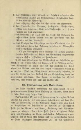 III. Beurlaubung und Vertretung