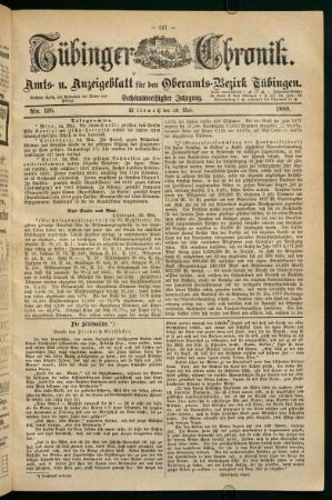 26. Mai (Nro. 120) - 30. Mai (Nro. 124)