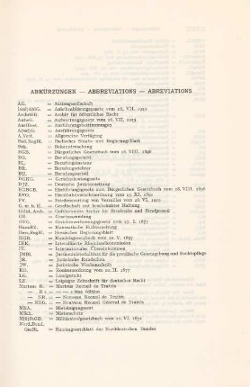 Abkürzungen - Abbreviations - Abreviations