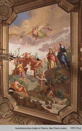 Malerische Ausstattung : Minerva stellt Pietro Leopoldo der Toskana vor
