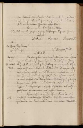 Verordnung der Befugnisse des landesherrlichen Bevollmächtigten Legationsrat von Laffert.