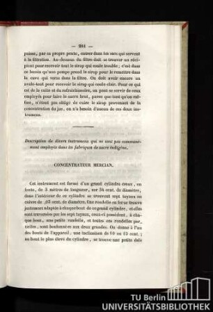 Description de divers instrumens qui ne son pas communément employés dans les fabriques de sucre indigène