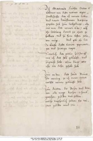 Luthers Testament mit einem eigenhändigen Vermerk Philipp Melanchthons (Seiten: 10r-14v)