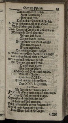 Der XXVI. Psalm. - Der XL. Psalm.