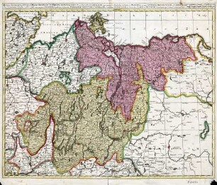 Marchionatus Brandenburgicus et Ducatus Pomeraniae, quorum prior sub divisus in singulares Marchias, nempe Veterem, Mediam, Novam et Uckermarchiam, cum regione Prignitia; posterior in Ducatus Pomeraniae, Stettinii, et Wandaliae, comitatum Gutzcoviae, et Dioeceses Bardi, et Butoviae