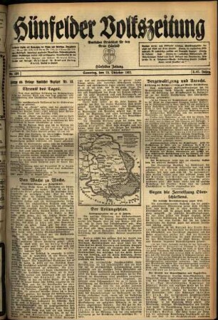 Ausgabe vom Samstag, den 15. Oktober 1921.