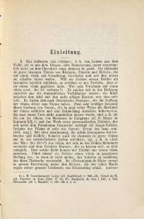 Über die komischen "vilain"-Figuren der altfranzösischen chansons de geste