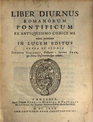 Liber diurnus romanorum pontificum