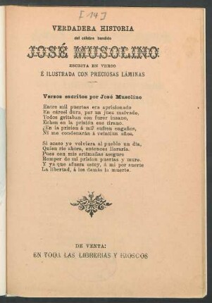 Versos escritos por José Musolino