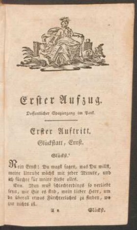 Erster Aufzug. Oeffentlicher Spaziergang im Park