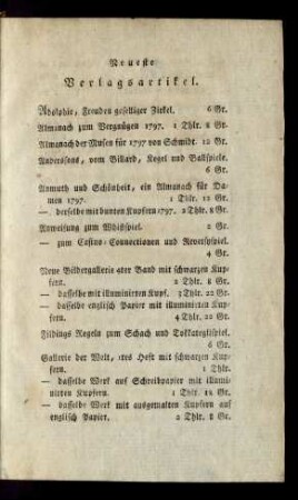 Neueste Verlagsartikel.