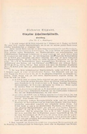 Siebenter Abschnitt. Einzelne Schuldverhältnisse