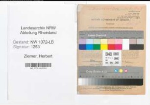Entnazifizierung Herbert Ziemer , geb. 08.10.1905 (Dolmetscher)