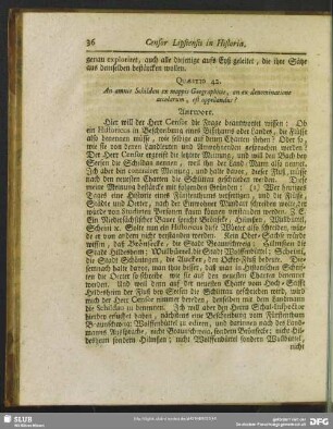 Quaestio 42. An amnis Schildau ex mappis Geographicis, an ex denominatione accolarum, est appellandus?