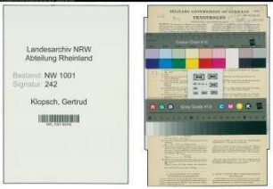 Entnazifizierung Gertrud Klopsch, geb. 04.11.1903 ()