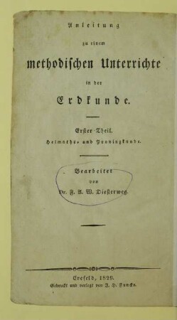 Theil 1: Beschreibung der Preußischen Rheinprovinzen : zum Gebrauch in Schulen und zum Selbstunterricht abgefaßt und mit einer Handkarte versehen