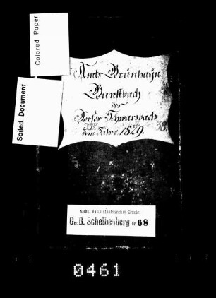 Konsensbuch von Schwarzbach (bei Scheibenberg)