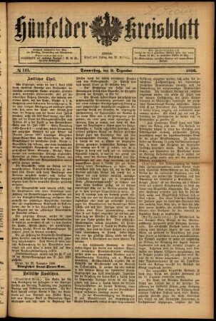 Ausgabe vom Mittwoch, den 09. Dezember 1896.