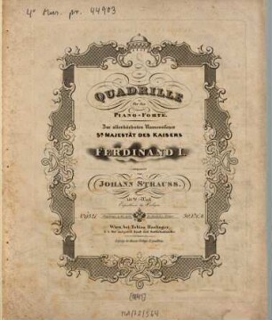 Quadrille : für d. Piano-Forte ; 151. Werk