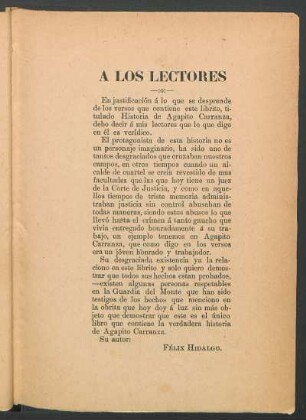 A los lectores