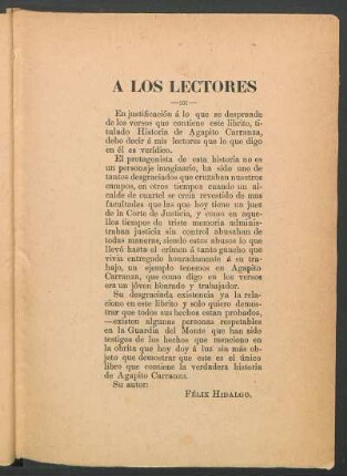 A los lectores