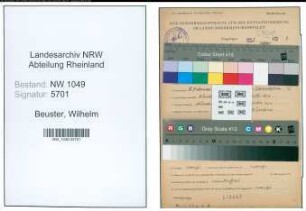 Entnazifizierung Wilhelm Beuster , geb. 08.02.1897 (Musiker)
