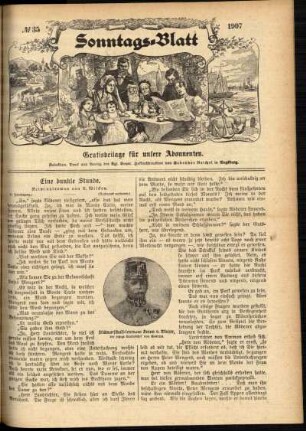 Ausgabe vom Sonntag, den 01. September 1907.