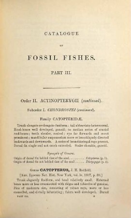 Catalogue of the fossil fishes in the British Museum (Natural History), 3