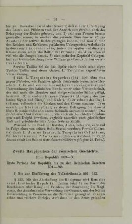 Zweite Hauptperiode der römischen Geschichte. Rom Republik 509-30.