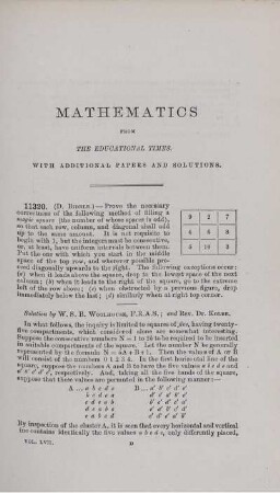 Mathematics from the educational times. [11320. - 11392.]