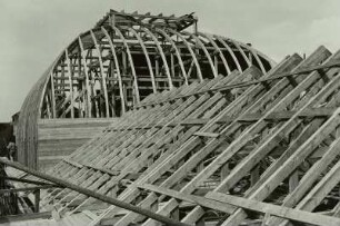 Dresden, Dachkonstruktion, Japanisches Palais, Wiederaufbau, 1954