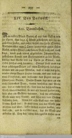 XIV. Von Backwerk