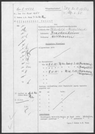 Zaberfeld mit Michelbach/Heuchelberg: Visitationsbericht mit Pfarrbericht 1965