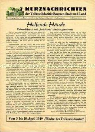 Mitteilungsblatt des Kreisausschusses Bautzen der Volkssolidarität