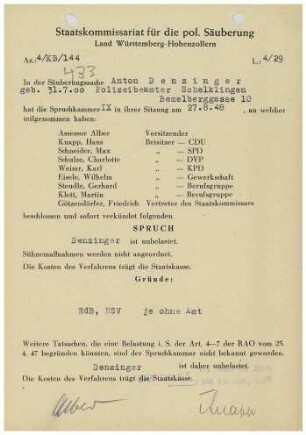 Denzinger, Anton