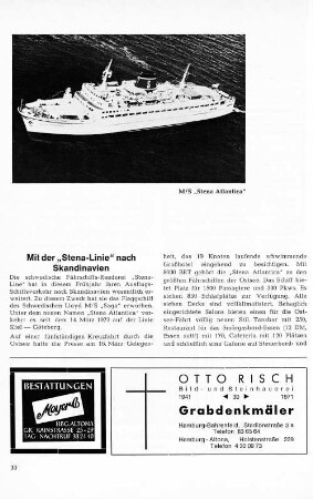 Mit der "Stena-Linie" nach Skandinavien