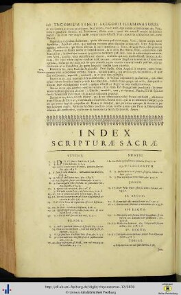 Index Scripturae Sacrae.
