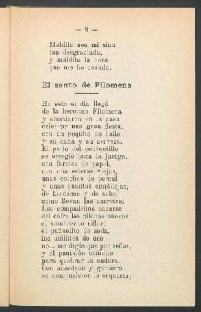 El santo de Filomena