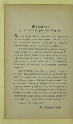 Vorwort zur elften und zwölften Auflage