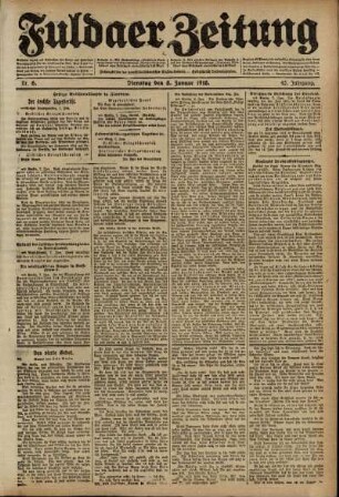 Ausgabe vom Dienstag, den 08. Januar 1918.