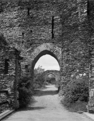 Kamp-Bornhofen. Ruine der Burg Sterrenberg (um 1190). Tor