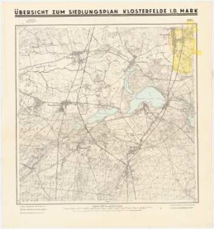 Siedlungsplan Klosterfelde: Messtischkarte, Teilblatt 1693 (Wandlitz) 1:25000