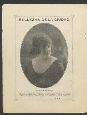 Bellezas de la ciudad : [Fotografía de] Srta. Elisa Morgado García