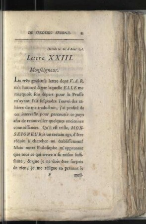 Lettre XXIII.