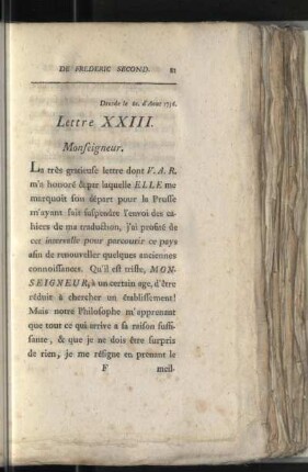 Lettre XXIII.