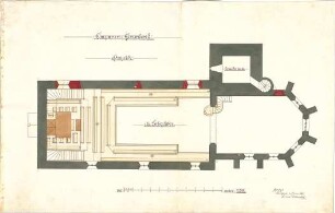 Dolmetsch, Heinrich; Unterjesingen; Ev. Pfarrkirche, Restaurierung - Emporen (Grundriss)